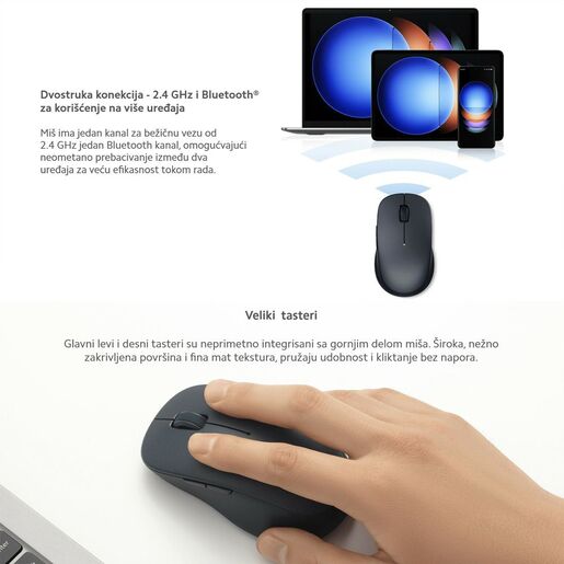 Xiaomi Mi DualMode wireless mis 2 Silent edition crni