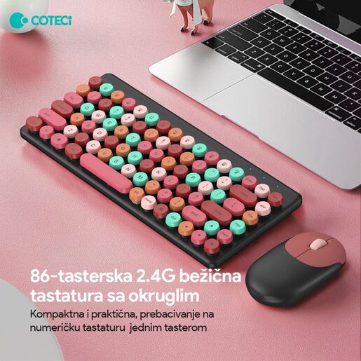 Combo mis i tastatura Coteci OF-053 crno crvena