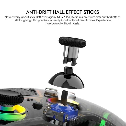 Joypad wireless Fantech WGP14V2 NOVA PRO multiplatform RGB CLEAR ljubicasti