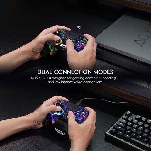 Joypad wireless Fantech WGP14V2 NOVA PRO multiplatform RGB CLEAR sakura