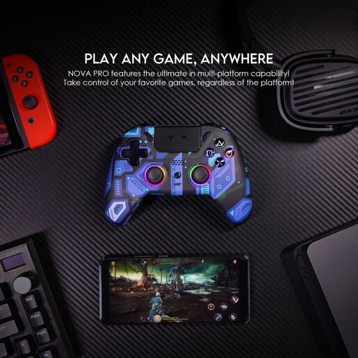 Joypad wireless Fantech WGP14V2 NOVA PRO multiplatform RGB CLEAR sakura