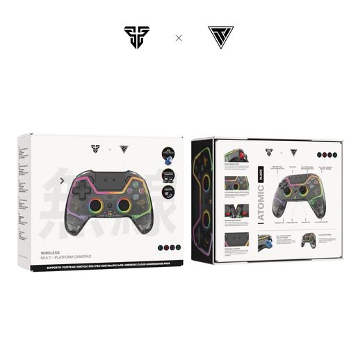 Joypad wireless Fantech WGP14V2 NOVA PRO multiplatform RGB CLEAR crni