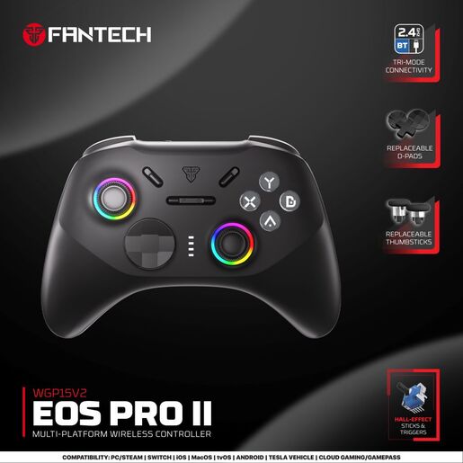 Joypad wireless Fantech WGP15V2 EOS PRO II multiplatform RGB crni