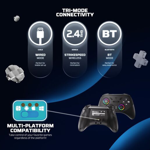 Joypad wireless Fantech WGP15V2 EOS PRO II multiplatform RGB crni