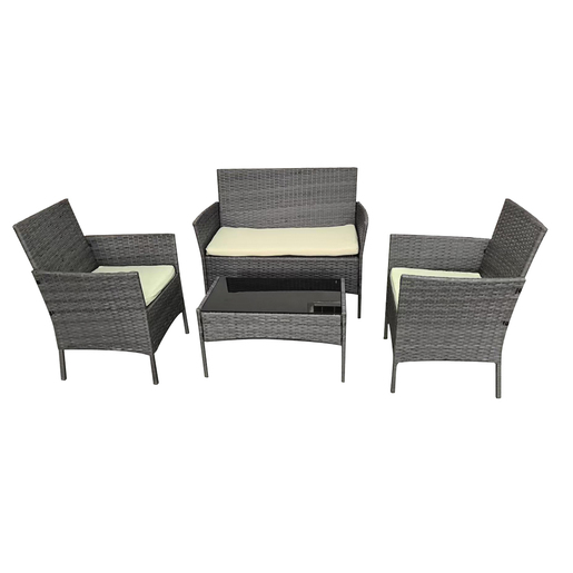 Nexsas Baštenski set od ratana sa jastucima Kalina siva 127367