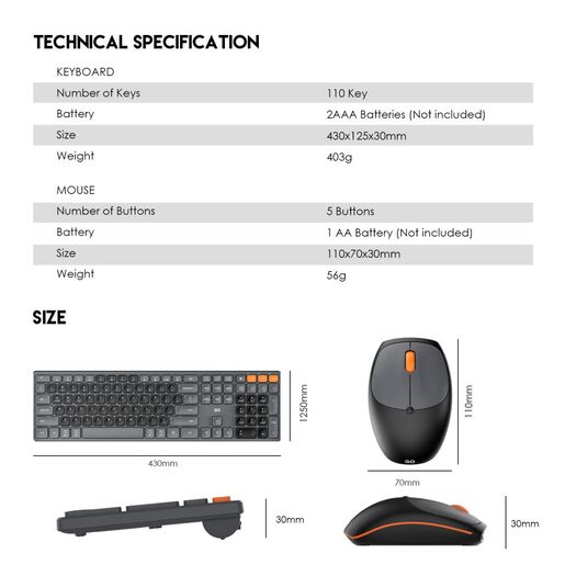 Combo mis tastatura wireless Fantech WK-895 crni