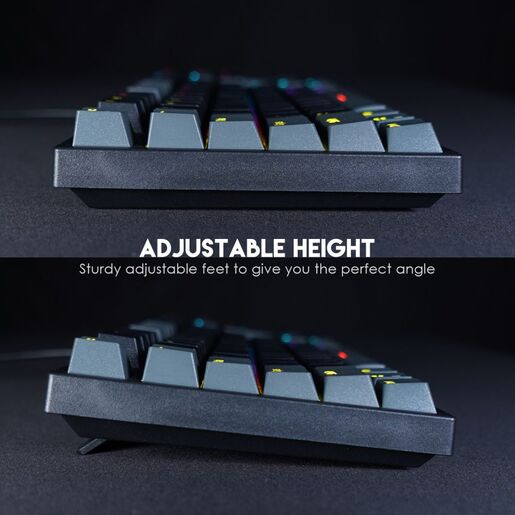 Tastatura Mehanicka Gaming Fantech MK876 RGB Atom TKL crna (Red switch)