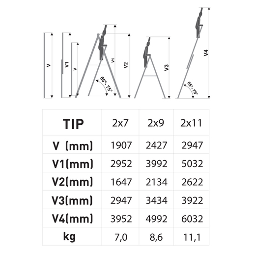 Nexsas merdevine 2 x 11 101972