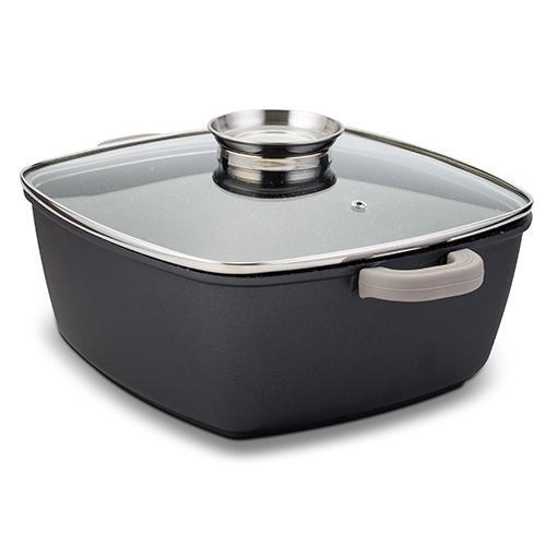 Nava pekač- šerpa sa poklopcem otvor za začine 24cm