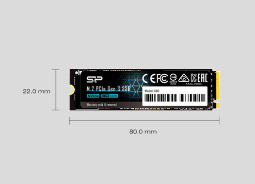 SSD M.2 NVMe Silicon Power A60 Gen.3 512GB, SP512GBP34A60M28