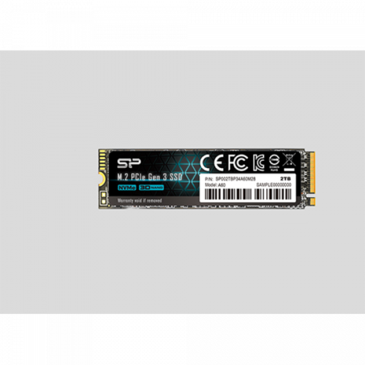 SSD M.2 NVMe Silicon Power A60 Gen 3 256GB, 2100MB/s/1200MB/s SP256GBP34A60M28