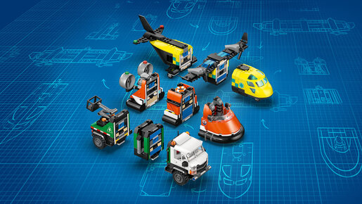 LEGO Remiks avion, servisni kombi i lebdelica 60505