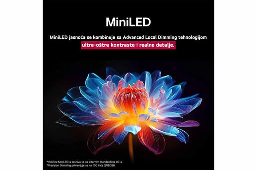 LG QNED MiniLED TV 75" 75QNED86A3A, 4K Ultra HD, WebOS Smart TV, α8 AI Processor 4K Gen2, Dynamic QNED, AI Picture Pro, VRR 144Hz, Magični daljinski