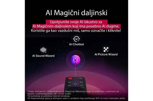 LG QNED MiniLED TV 75" 75QNED86A3A, 4K Ultra HD, WebOS Smart TV, α8 AI Processor 4K Gen2, Dynamic QNED, AI Picture Pro, VRR 144Hz, Magični daljinski