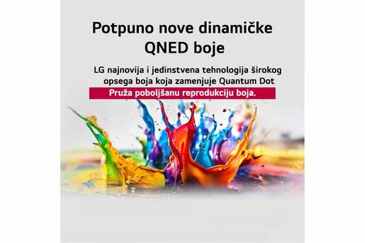 LG QNED MiniLED TV 55" 55QNED85A3C, 4K Ultra HD, WebOS Smart TV, α8 AI Processor 4K Gen2, Dynamic QNED, AI Picture Pro, VRR 144Hz, Magični daljinski