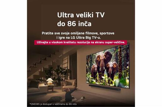 LG QNED MiniLED TV 55" 55QNED85A3C, 4K Ultra HD, WebOS Smart TV, α8 AI Processor 4K Gen2, Dynamic QNED, AI Picture Pro, VRR 144Hz, Magični daljinski