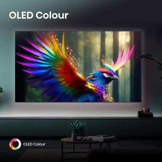 Hisense OLED TV 55" 55A85Q, 4K Ultra HD, Smart TV, VIDAA OS, VRR 120Hz, Infinite Blacks, Pixel Dimming, Brightness Enhancer, Anti-Reflection PRO, AI Picture