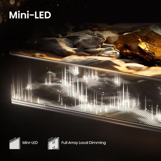 Hisense MiniLED TV 55" 55E8Q, 4K Ultra HD, Smart TV, VIDAA OS, 144Hz Game Mode PRO, QLED Colour, Dolby Vision Atmos, AI Smooth Motion