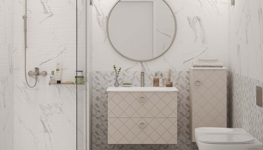 Zidne pločice CALACATTA WHITE MATE 33,3x55