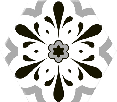 Zidne i podne pločice VERSALLES DECO BLACK 20x24