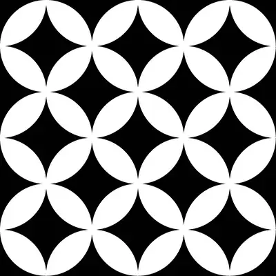 Zidne i podne pločice DISTRICT CIRCLES BLACK 20x20