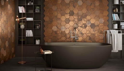 Zidne i podne pločice HIVE COBRE 45x90