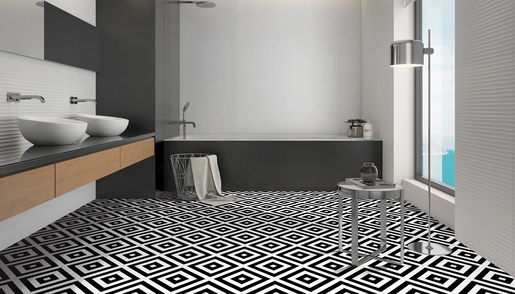 Zidne i podne pločice DISTRICT LINES BLACK 20x20