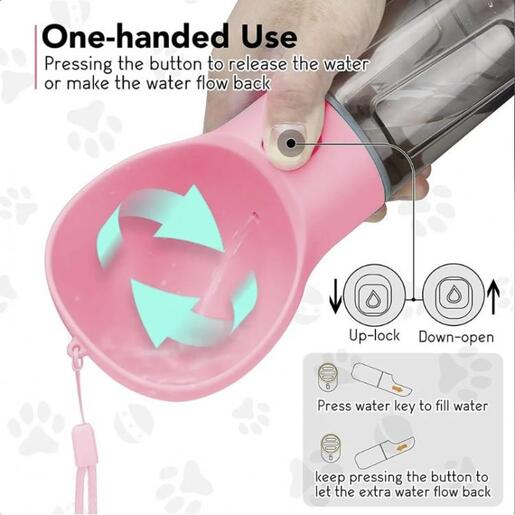 Winner Bike Multifunkcionalna flašica za pse i mačke pink Out0055