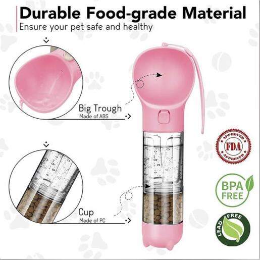 Winner Bike Multifunkcionalna flašica za pse i mačke pink Out0055