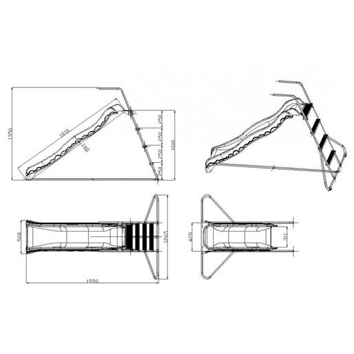 Winner Bike Tobogan 198x129x137 cm green Out0047