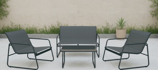 Zen Garden Baštenska garnitura Luna, Crna ZG 031053