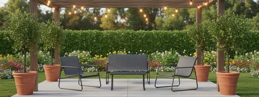 Zen Garden Baštenska garnitura Luna, Crna ZG 031053