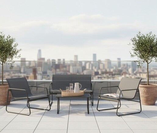 Zen Garden Baštenska garnitura Luna, Crna ZG 031053