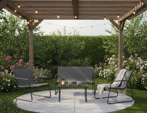 Zen Garden Baštenska garnitura Luna, Crna ZG 031053