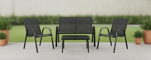 Zen Garden Baštenska garnitura Lagos, Crna ZG 031050