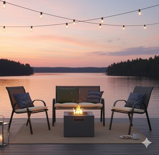 Zen Garden Baštenska garnitura Lagos, Crna ZG 031050