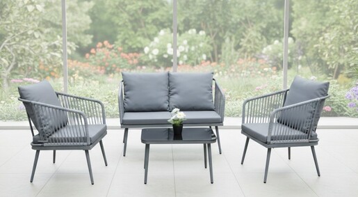 Zen Garden Baštenska garnitura Dali, Ratan Siva ZG 031221S