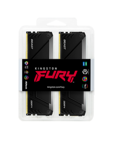 Kingston RAM Memorija DIMM DDR5 32GB (2x16GB) 5600MHz Fury Beast KF556C40BBK2-32