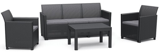 Keter Baštenska garnitura Claire 3 seater, grafit CU 252698