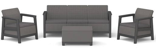 Keter Baštenska garnitura Scandi linea III sa box stolom, grafit CU 270923