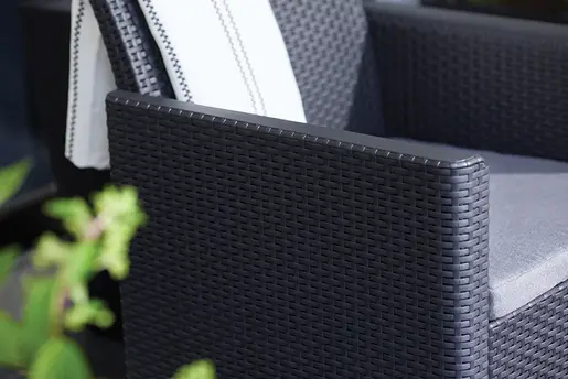 Keter Baštenska garnitura Claire 2 seater sa box stolom, grafit  CU 253084