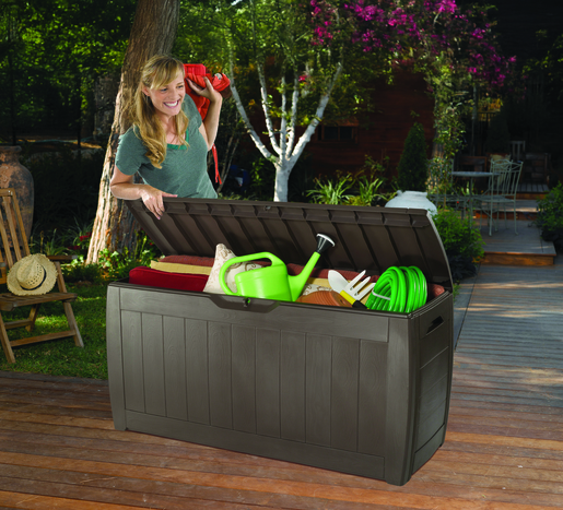 Keter Baštenska kutija za odlaganje Hollywood 270L, braon CU 223949