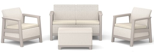 Keter Baštenska garnitura Scandi linea II sa box stolom, bež CU 264036