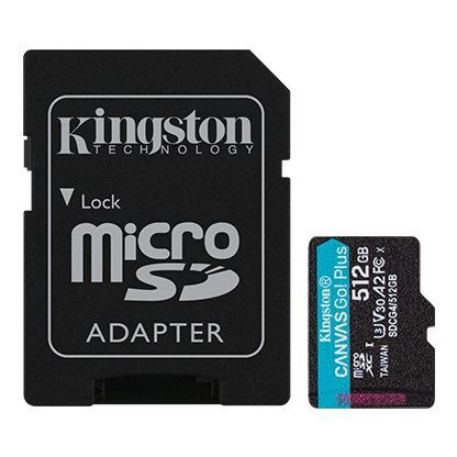 Memorijska kartica Kingston 512GB microSDXC Canvas Go! Plus + Adapter SDCG4/512GB