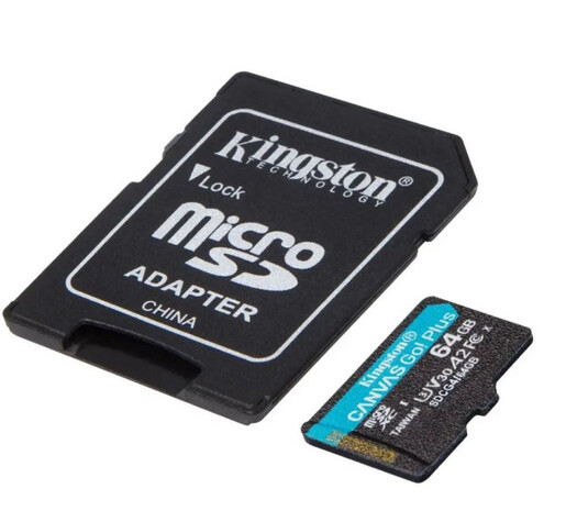 Micro SD Kingston 64GB Canvas Go Plus SDCG4/64GB +adapter