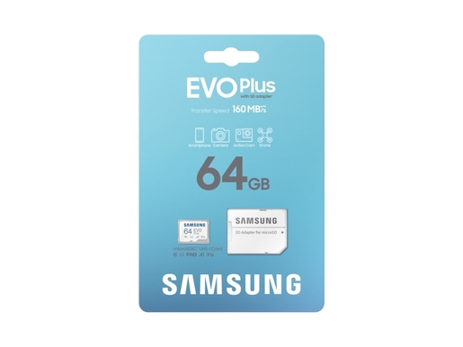 Memorijska kartica SAMSUNG EVO PLUS MicroSD Card 64GB + Adapter MB-MC64SA