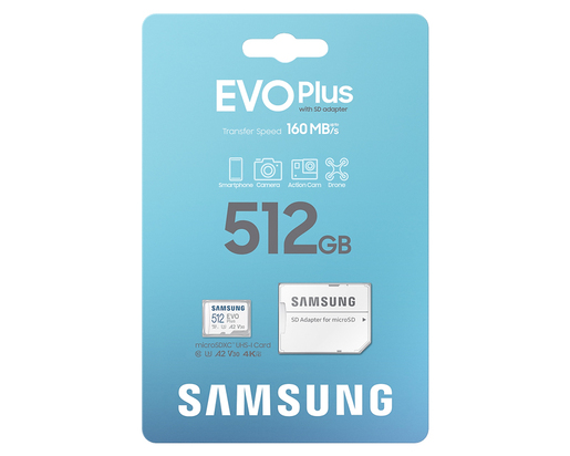 Memorijska kartica SAMSUNG EVO PLUS MicroSD 512GB + Adapter MB-MC512SA