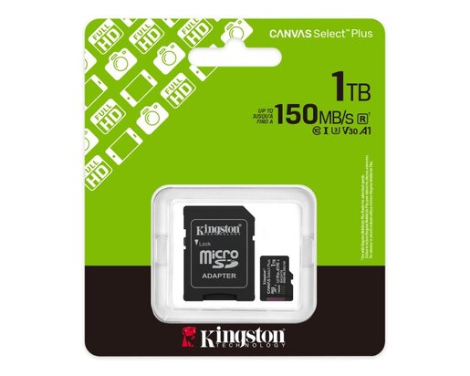 Memorijska kartica KINGSTON U1 V10 SDXC 1TB Canvas Select Plus G3 150R SDCS3/1TB + adapter