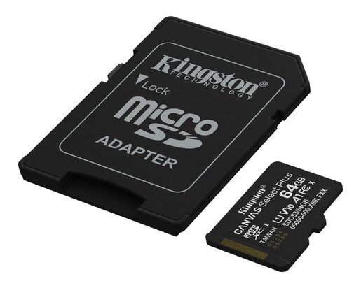 Memorijska kartica KINGSTON U1 V10 SDXC 64GB Canvas Select Plus G3 150R SDCS3/64GB + adapter