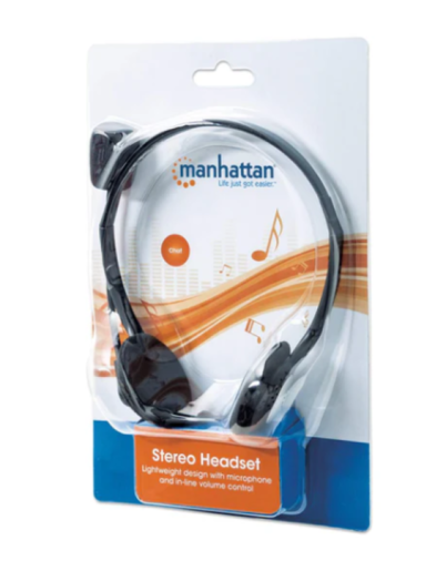 Slušalice sa mikrofonom Manhattan 164429. 2x3.5mm black